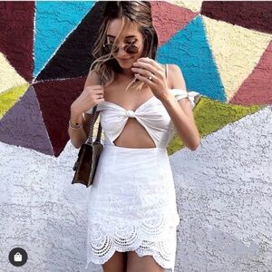 Tobi cutout scalloped dress